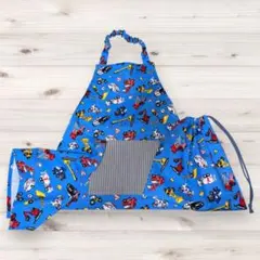 新作ハンドメイドエプロン３点セット　　　　100㎝〜