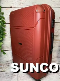 【新品/未使用】SUNCO スーツケース レッド TSAロック付 RD02 62