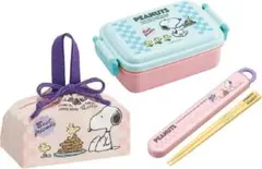 新品◆Skaterお弁当箱3点セット◆スヌーピーお箸お弁当袋ピーナッツ子供日本製