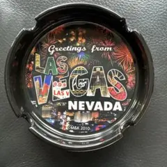Las Vegas 灰皿 陶器製 ブラック