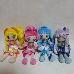 ハートキャッチプリキュア 映画版ぬいぐるみ　データカードダス付き　4人セット ハートキャッチプリキュア 映画版ぬいぐるみ データカードダス付き 4人