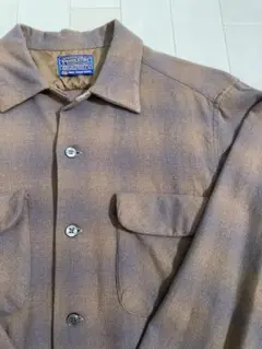 60's　PENDLETONオンブレチェック　ボードシャツ　ヴィンテージ　USA