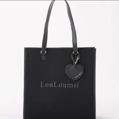 ハートチャーム付きキャリーオントート ブラック LouLoumei ルルミーのサムネイル