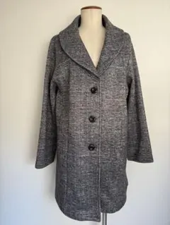 チェック柄 ロング丈コート【年末年始は発送不可】