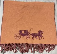 COACH ウール100% 馬車柄マフラー
