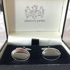【箱あり】エリザベス・パーカー シルバー カフリンクス