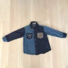 ☆美品☆SLAP SLIP 切り替え長袖デニムシャツ 110