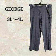 GEORGE ダークグレー オフィス フォーマル スラックス【3L】