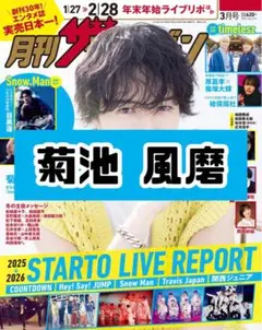 ザテレビジョン 3月号 菊池風磨 timelesz 雑誌 切り抜き