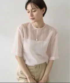 シアーフェザーTEE ベビーピンクwhim gazztte ウィムガゼットのサムネイル