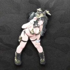 ベルクロワッペン★カモフラ・もちもちダークグリーンツインテバニー★神出鬼没パッチ