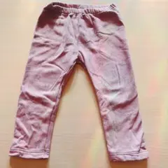 ユニクロ　うさぎ柄　ピンク　フリースパンツ　90