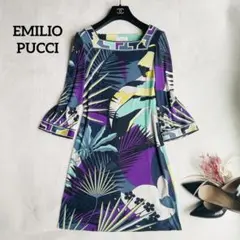 美品⭐︎EMILIO PUCCI シルク100% スクエアネック ドレスワンピースのサムネイル