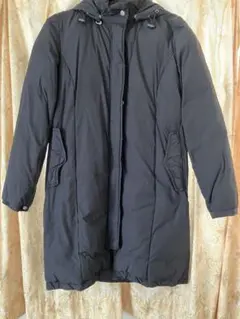 アーバンリサーチ　フード付きロング丈ブラックダウンジャケット