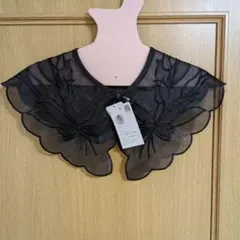 tal. by yumi ブラック 刺繍 つけ襟