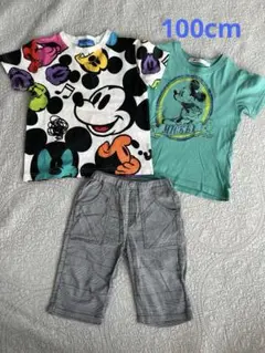 ミッキーマウス Tシャツセット 2枚とパンツ
