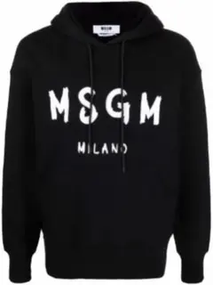 MSGM パーカー ブラック ロゴプリントのサムネイル