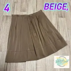 【美品】 BEIGE, ベイジ フレアスカート　膝丈　ベージュ　4 B4のサムネイル