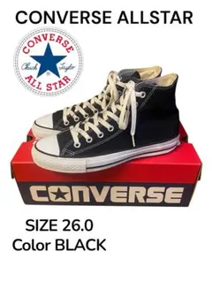 CONVERSE ALL STAR ハイカットスニーカー 26.0 ブラック