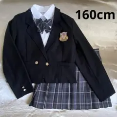 美品　フォーマルスーツ 女の子 セット ブレザー　スカート　ブラック　160cm