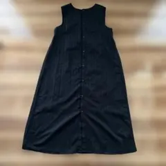 値引き品 chocol raffine ブラック ノースリーブシャツワンピース