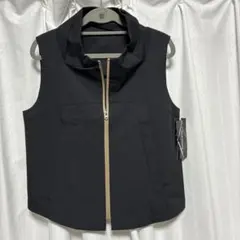 週末 SALE UV加工 撥水 新品 ベスト ジッパー付き 黒