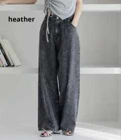 heather デニムパンツ ブラック Sサイズのサムネイル