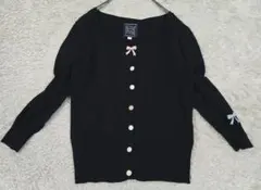 美品 シンシアローリー◆ニット アンサンブルセット ブラック 長袖カーディガン