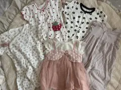 【美品】ベビー半袖ロンパース　5点セット　女の子