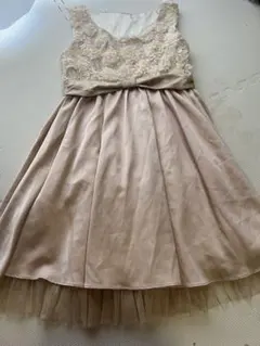 ピンクベージュ レース パーティードレス サイズ38 DOLLY DOLL