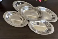 美品　5セット　カレー皿　ステンレス　18-8のサムネイル