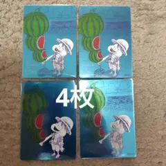 ワンピース ナツコミ 4枚セット 2026 ルフィ スイカ イラストカード