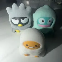 サンリオキャラクターズ おふとんかぶりっこバツ丸ハンギョドンぐでたま