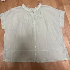 niko and ... ライトグリーン ストライプ 半袖シャツ M