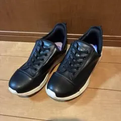 CLOSSHI しまむら　ブラック レースアップ スニーカー M