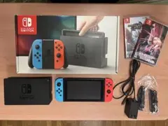 Nintendo Switch 本体 ネオンブルー ネオンレッド ソフト2本付のサムネイル