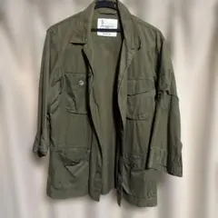 オリーブ ミリタリージャケット