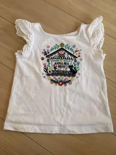 ANNA SUI MINI 刺繍Tシャツ ホワイト