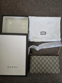 GUCCI 　リストウォレット　長財布　ハンドバッグ　GGスプリームキャンバス