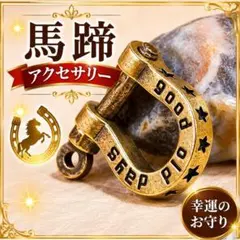 真鍮製 馬蹄モチーフ キーリング ホースシューネジ式 ゴールド アンティーク調のサムネイル
