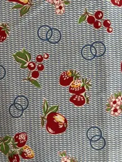 country quilt marketフルーツ柄 コットン生地 ブルー