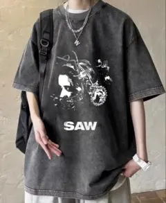 SAW グラフィック Tシャツ ブラック