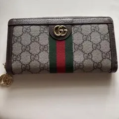 [二手] GUCCI Ophidia GG Supreme 长钱包 圆形拉链