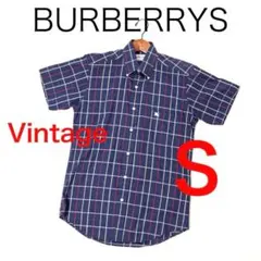 E9642◾️ヴィンテージ バーバリーズ　半袖シャツノバチェック