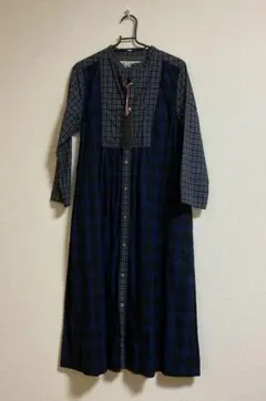 さんぴん茶様専用　ジーンナッソーズ　ネイビー系チェック ワンピース
