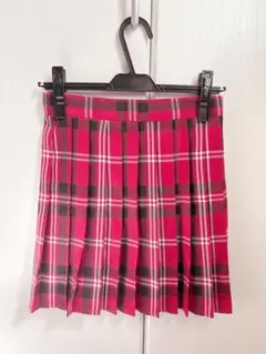 制服　赤　スカート　チェック　プリーツスカート　セット