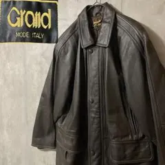 leatherjacketレザージャケットジップブルゾン茶色ブラウン羊革ラム希少