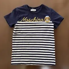 MOSCHINO 半袖Tシャツ ボーダー テディベア モスキーノ　くま　マリンのサムネイル
