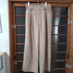 試着のみ ベージュ ワイドパンツ