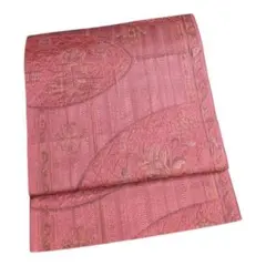 【美品】正絹 本場筑前博多織 名古屋帯 金糸 献上風 洒落帯 絹鳴り単帯